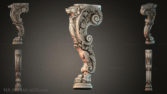 Bracket with a dogs head 3d STL model