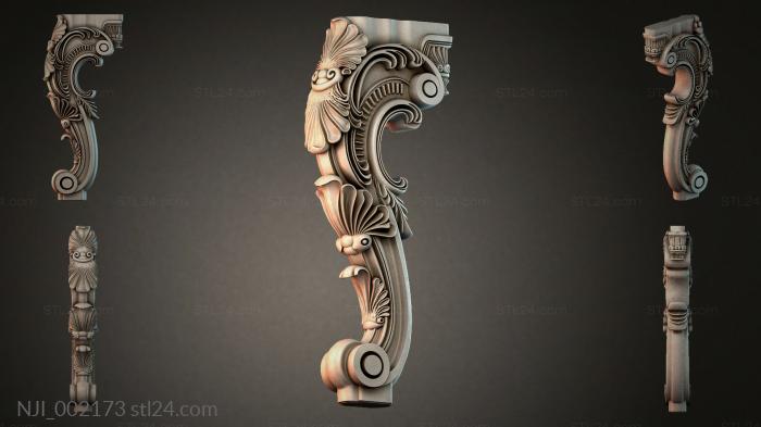 Carved support bracket 3d STL model