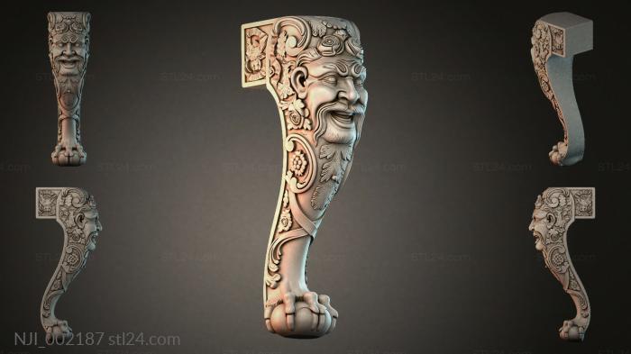 Leg with a face 3d STL model