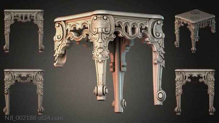 Decorative table 3d STL model