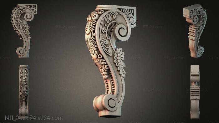 Bracket with a curl 3d STL model