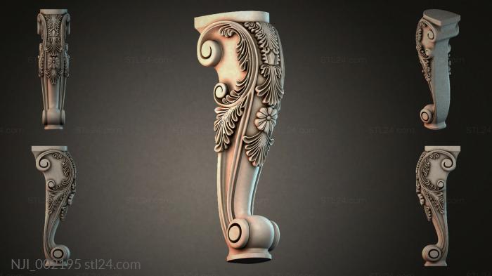 Decorative furniture leg 3d STL model