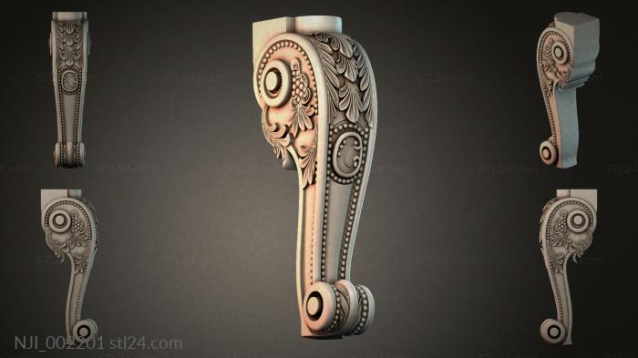 Decorative furniture leg 3d STL model