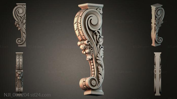 Bracket with a curl 3d STL model