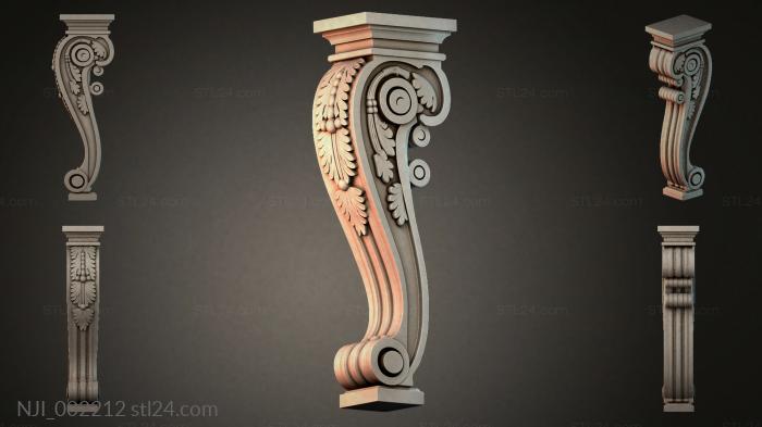 Bracket with ornament 3d STL model