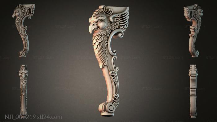 Leg with an eagles head 3d STL model
