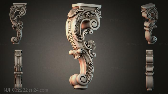 Carved console support 3d STL model