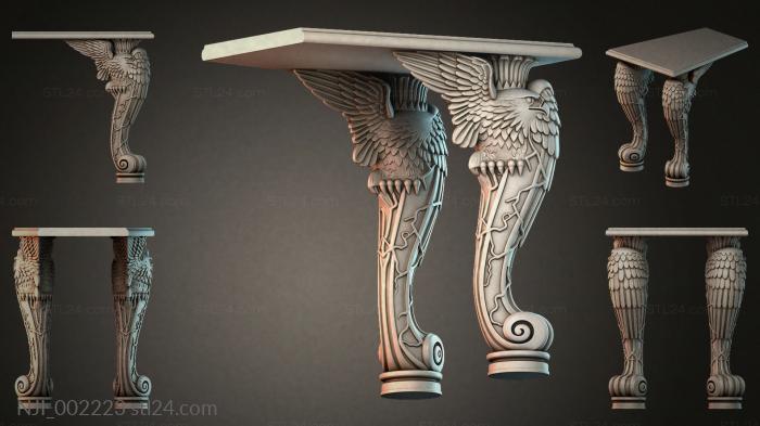 Console with eagles 3d STL model