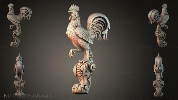 Rooster figurine 3d STL model