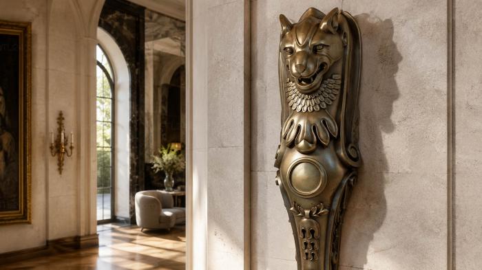 Legs (Decorative furniture support with lion head and ornament, NJ_0394-1) 3D models for cnc