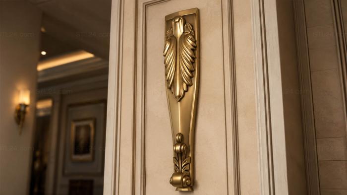 Legs (Classic furniture leg with stucco decoration and acanthus details, NJ_0596) 3D models for cnc