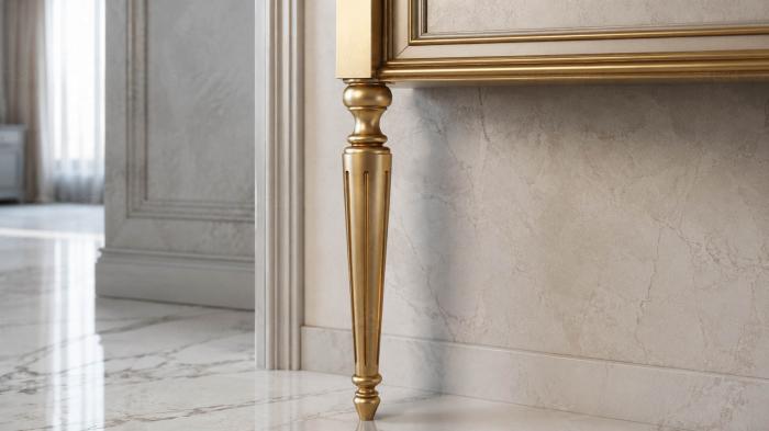 Legs (Classic baluster-leg with flutes and geometric support, NJ_0600) 3D models for cnc