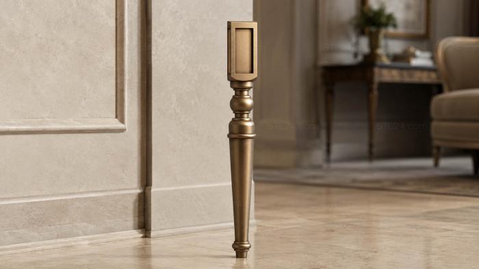 Legs (Classic turned leg with balusters, NJ_0631) 3D models for cnc