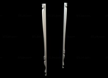 Ножки (Высокая ножка столб для шкафа, NJ_0840) 3D модель для ЧПУ станка
