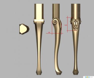 Legs (Table cabriole leg, NJ_0849) 3D models for cnc