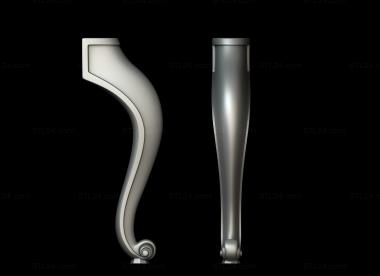 Legs (Cabriole leg, NJ_0850) 3D models for cnc