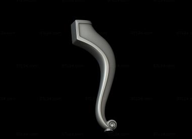 Legs (Cabriole leg, NJ_0850) 3D models for cnc