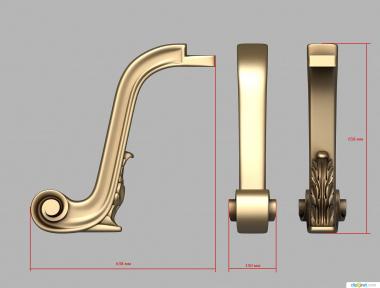 Legs (Dining table leg, NJ_0853) 3D models for cnc