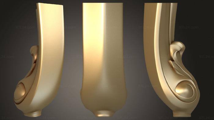 Ножки (Ножка простая для дивана, NJ_0854) 3D модель для ЧПУ станка