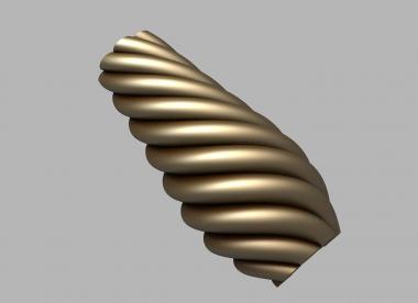 Ножки (Опора стола усеченная в форме спирали, NJ_0863) 3D модель для ЧПУ станка