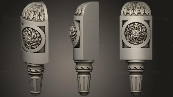 Ножки (Ножка резная, NJ_0870) 3D модель для ЧПУ станка