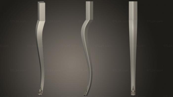 Ножки (Ножка с одной накладкой, NJ_0879) 3D модель для ЧПУ станка