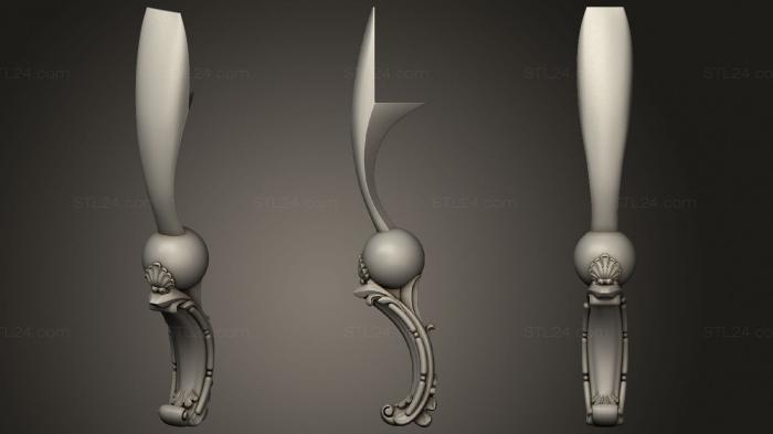 Legs (Table leg with a ball in the center, NJ_0892) 3D models for cnc