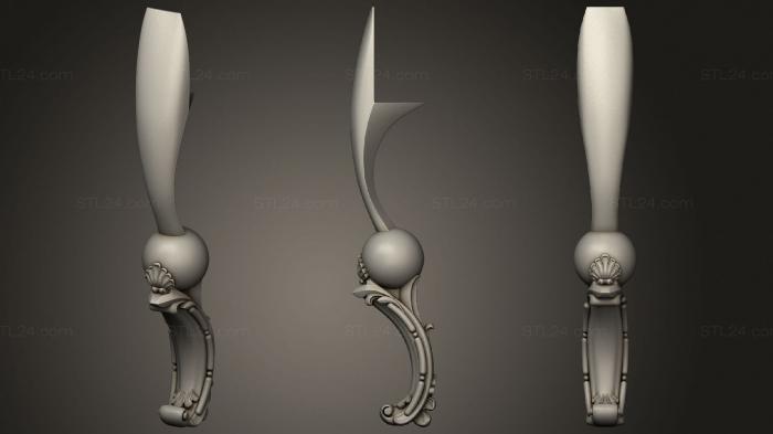 Legs (Table leg with Ball, NJ_0893) 3D models for cnc
