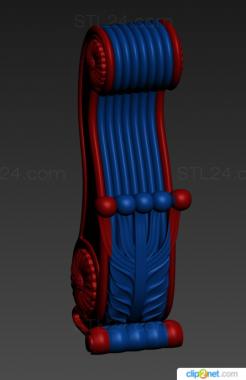 Legs (Fireplace leg, NJ_0900) 3D models for cnc