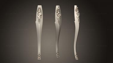 Legs (2 cabriole legs with carvings, NJ_0910) 3D models for cnc