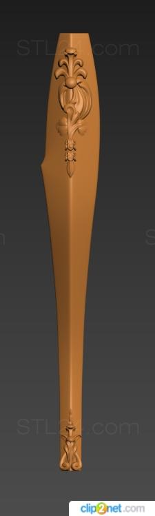 Legs (2 cabriole legs with carvings, NJ_0910) 3D models for cnc