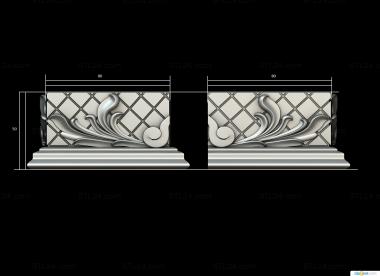 Legs (Fragment of the upper part of the cabinet, NJ_0911) 3D models for cnc