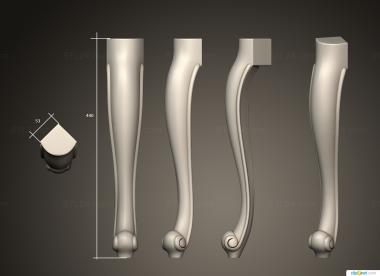 Ножки (Ножка кабриоль, NJ_0914) 3D модель для ЧПУ станка