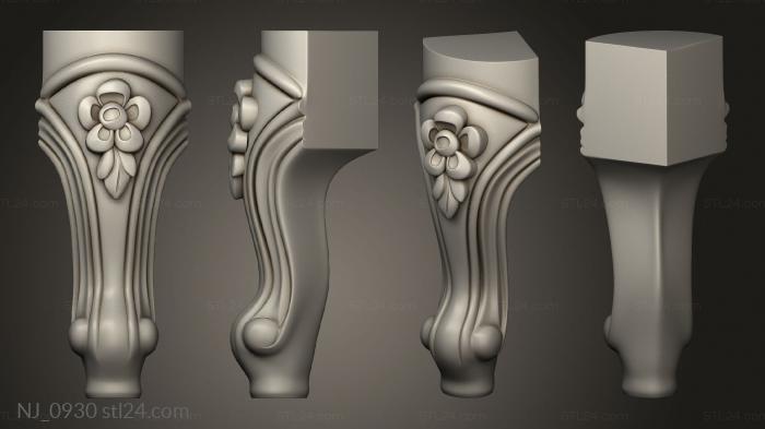 Legs (Dresser leg, NJ_0930) 3D models for cnc