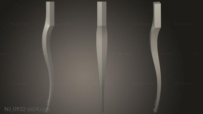 Console leg with a pattern