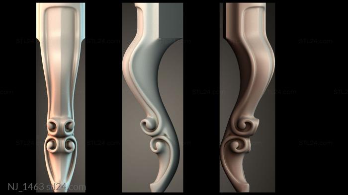 Ножки (NJ_1463) 3D модель для ЧПУ станка