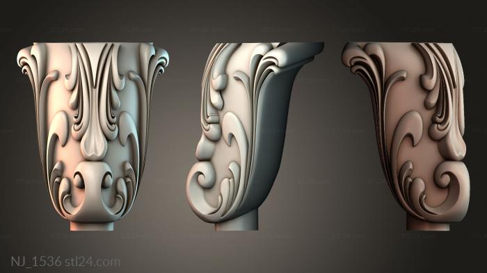 Ножки (NJ_1536) 3D модель для ЧПУ станка