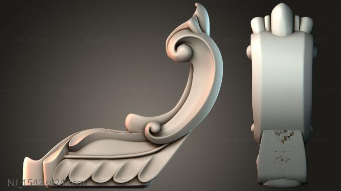 Ножки (NJ_1542) 3D модель для ЧПУ станка