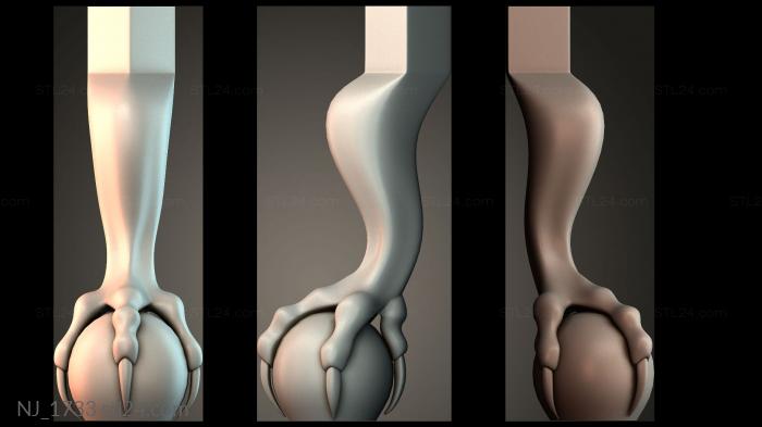 Ножки (NJ_1733) 3D модель для ЧПУ станка