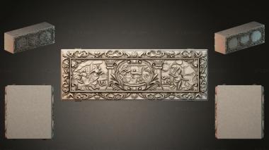 Different types of backgammon Furniture leg with a classic floral pattern 3d model