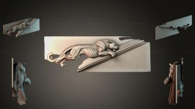 Different types of backgammon Cat Lying on an Inclined Plane 3D Model for CNC 3d model
