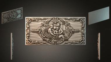 Different types of backgammon Panel with putti and garland of grapes 3d model