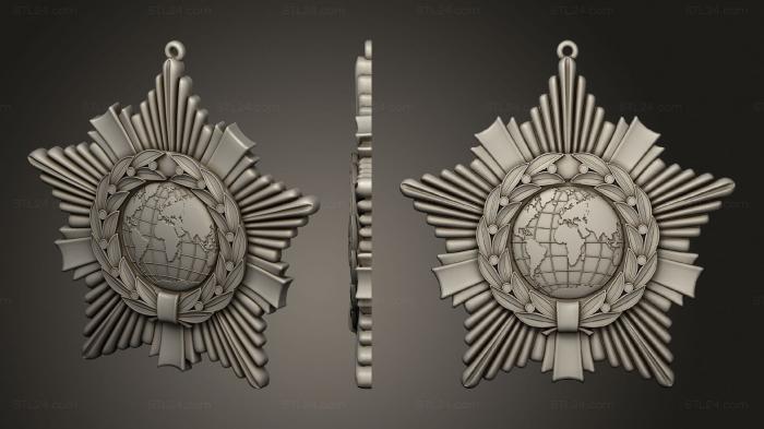 Ордена (Орден с земным шаром, ORD_0023) 3D модель для ЧПУ станка