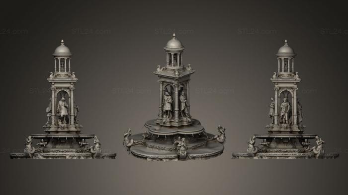 Памятники (Фонтан якобинцев в Лионе Франция, PM_0238) 3D модель для ЧПУ станка