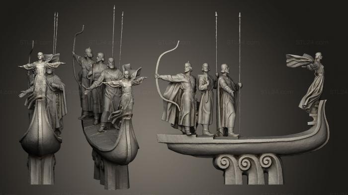 Памятники (Памятник основателям Киева, PM_0253) 3D модель для ЧПУ станка