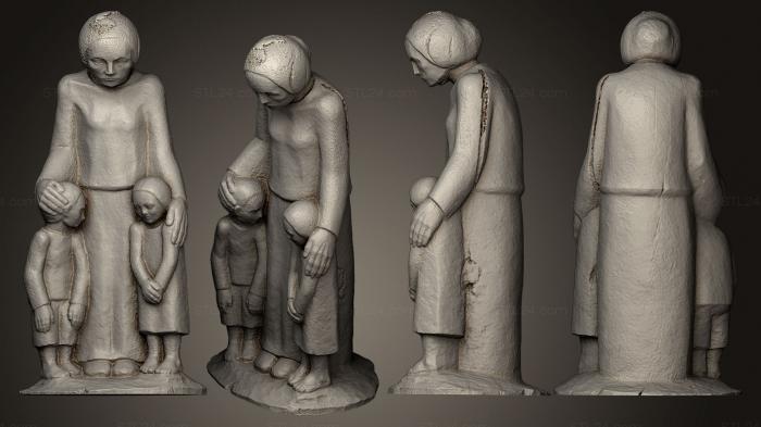 Memorial (Mother With Two Children, PM_0279) 3D models for cnc