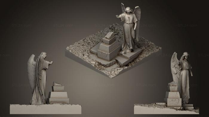 Памятники (Кладбищенская скульптура, PM_0296) 3D модель для ЧПУ станка