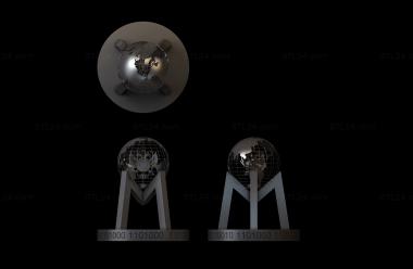 Memorial (Globe, PM_0336) 3D models for cnc