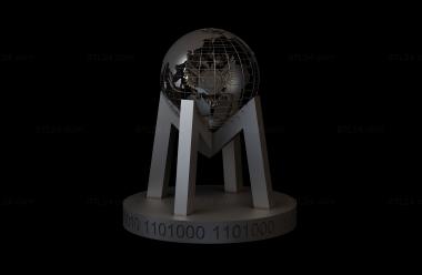 Memorial (Globe, PM_0336) 3D models for cnc