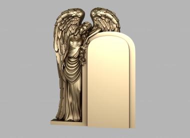 Memorial (Monument with a standing angel, PM_0352) 3D models for cnc